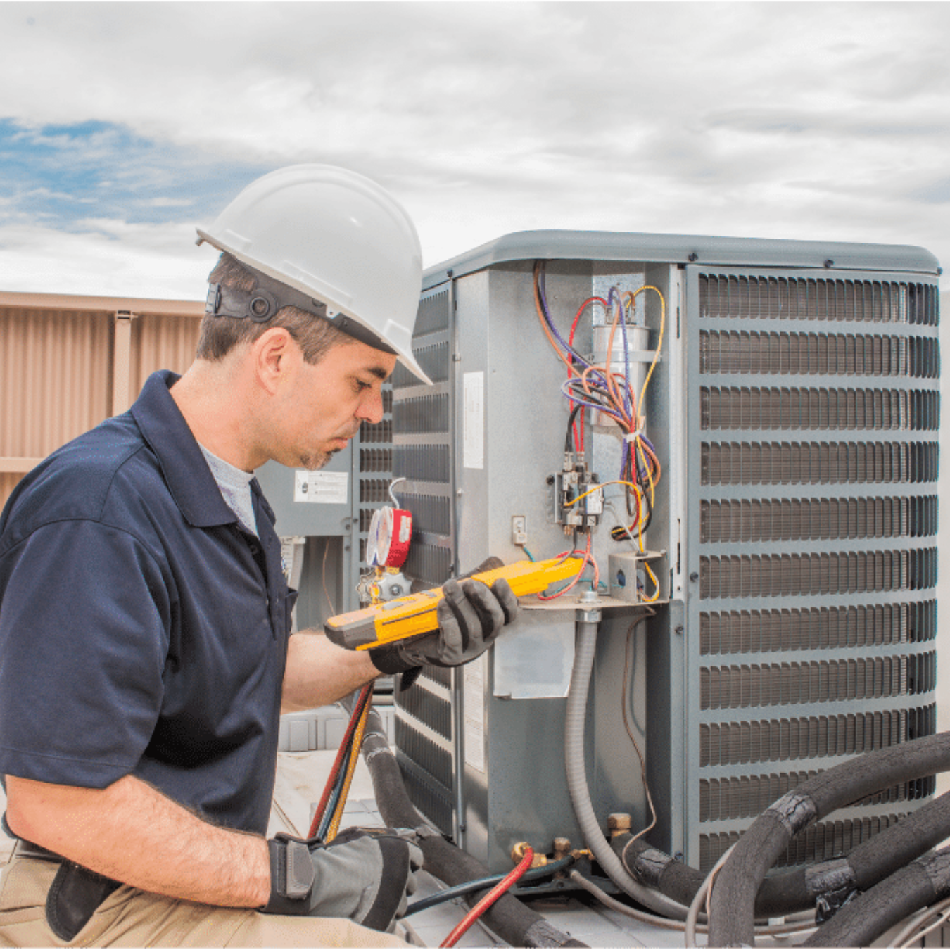 London Geothermal HVAC technician on a service call in London, Ontario